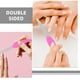 thumbnail image 2 of Juego de 8 limas de uñas de acero inoxidable con forma de cuerno de buey, lima pulidora de metal, limas de manicura, limas de uñas naturales para salón, hogar y viajes, mujeres y hombres, color rosa, 2 of 7