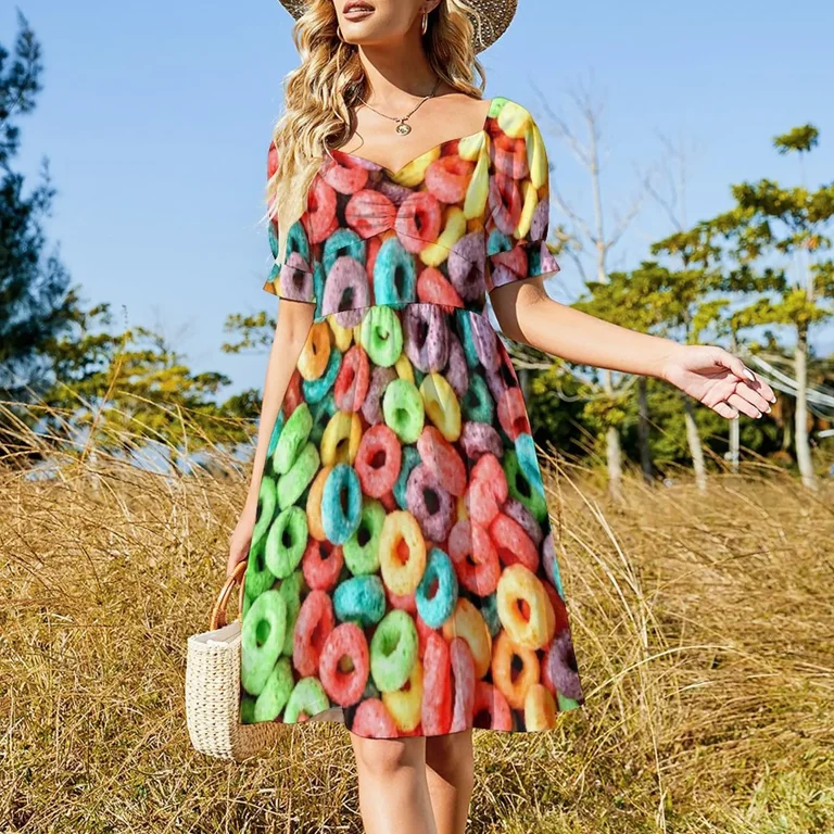 Fruit Loops Sleeveless Dress african dresses for woman Prom gown dresses for woman 2024 Walmart