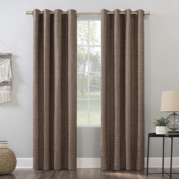 Sun Zero Kline 84-Inch Grommet Curtain in Russet
