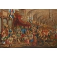 thumbnail image 3 of Hipolit Lipiński 18x14 Black Modern Framed Museum Art Print Titled - The Emperor in the Sukiennice (Cloth Hall) Among the People of Krakow (1881), 3 of 5