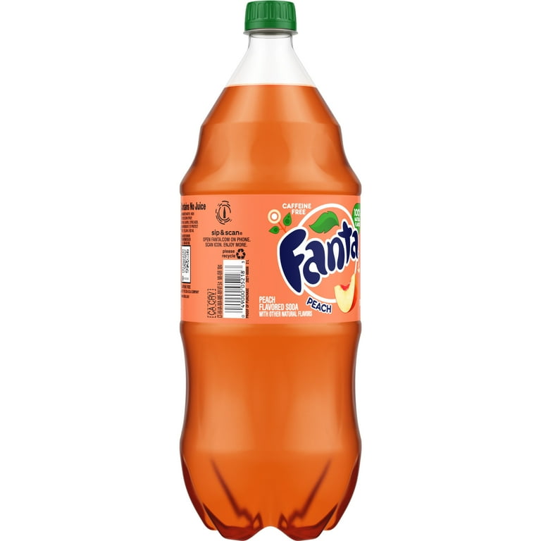 Fanta Peach Soda Pop, 2 Liter Bottle - Walmart.com