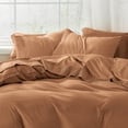 thumbnail image 3 of Juego de sábanas Bedsure, tamaño king, 4 piezas, poliéster, color naranja empolvado, 3 of 8