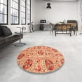 thumbnail image 3 of Ahgly Company Indoor Rectangle Abstract Orange Red Oriental Area Rugs, 4' x 6', 3 of 6