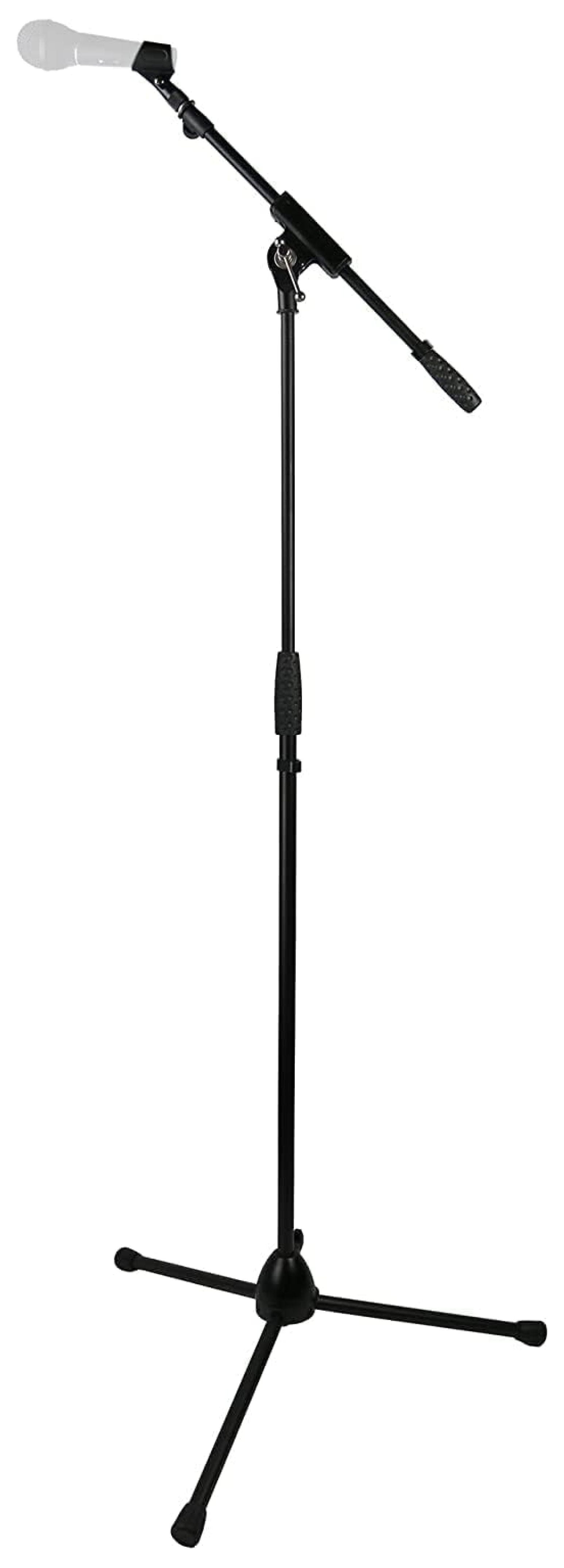 Tripod Microphone Stand with Tripod Base, Adjustable Height up to 60 Inches - 2-Pack