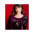 thumbnail image 2 of Roaman's Women's Plus Size Velour Hanky Hem Tunic, 2 of 6
