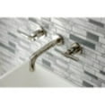 thumbnail image 2 of Kingston Brass KS8126ML Milano 2-Handle 8 in. Wall Mount Bathroom Faucet, Polished Nickel, 2 of 5
