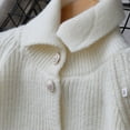 thumbnail image 7 of Tdoqot Girls Cardigan Sweater- Button up Casual Long Sleeve Turndown Collar Warm Kids Fall Winer Clothes White Size 14, 7 of 7