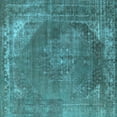 thumbnail image 1 of Ahgly Company Indoor Square Oriental Light Blue Industrial Area Rugs, 3' Square, 1 of 4
