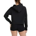 thumbnail image 4 of YITTY Active Women's UltraLuxe Cropped Hoodie – Soft Long Sleeve Sweatshirt, Lightweight (Activewear & Loungewear), Iconic Black, M, 4 of 8