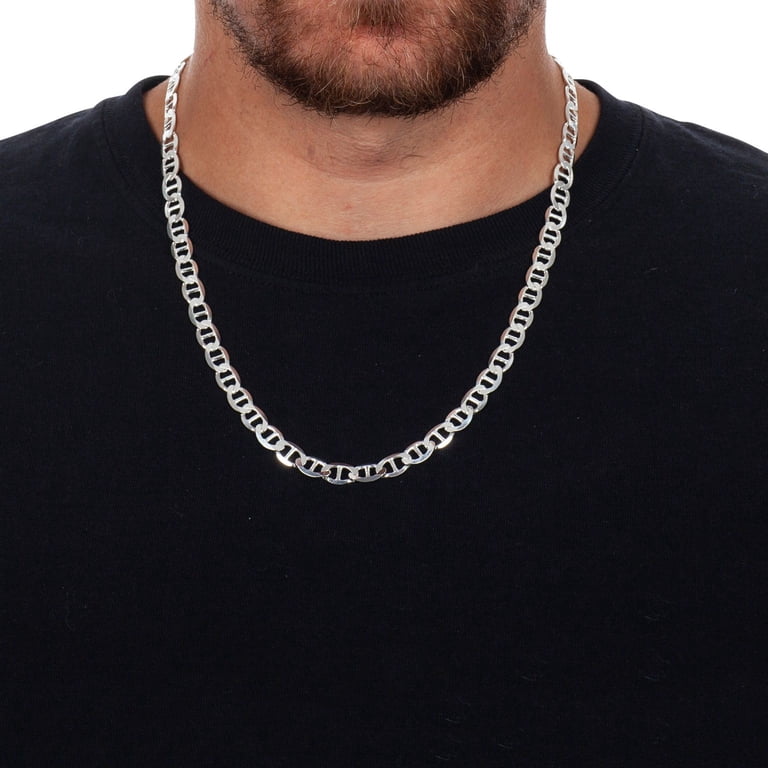NYC Sterling Solid .925 Sterling Silver Miami Cuban Curb Chain - 1.7-3.7mm, 16-24 Inch, Made In Italy