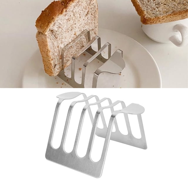 Resistant Stainless Steel Bread Rack, 6 Slice Rack, Breakfast Serving Rack, Accessories Organizer, Sliced Bread, Stylish Design and Display, Old World Charm, Kitchen