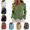 Green, variant on Womens Long Sleeve Jackets V Neck Button Soft Textured Shirts Solid Color Breathable Warm Blouses