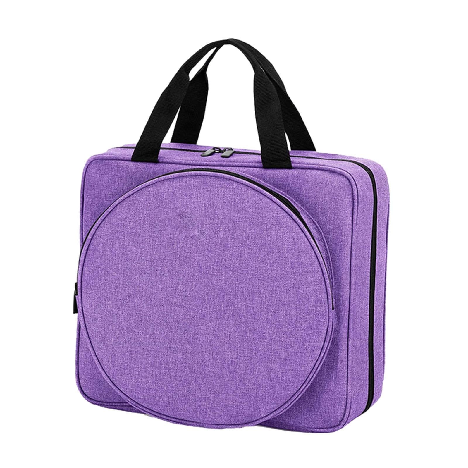 S SERENABLE Crochet Organizer Bags Knit Crochet Tools Dead Polyester Fashion Sewing Kit Storage Bag for Knitting Pencils Travel Beginners Purple
