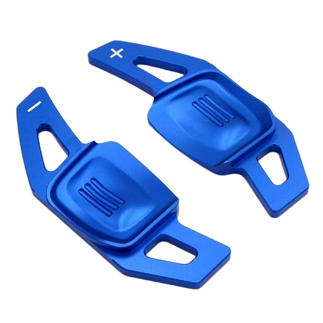 2 paletas de cambio para volante de coche, de fácil instalación, de aleación de aluminio resistente. Azul