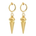 thumbnail image 2 of Pendientes Conos Oro Salvador Moda Creativo Aleación de zinc Ligero ClipOnHoop giratorio, 2 of 9