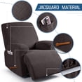 thumbnail image 4 of TAOCOCO Recliner Chair Slipcover 3 Piece Reclining Couch Cover for Recliner Armchair Anti-Slip Kids Pet Furniture Protector, Chocolate, 4 of 10