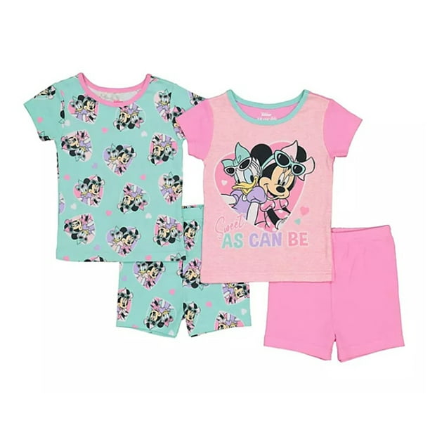 Disney Girls' Toddler Minnie Mouse and Daisy Duck 4-Piece Cotton Set (2T)