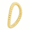 thumbnail image 3 of 925 Sterling Silver Gold Plate Wave Stackable Ring Curved, 3 of 7