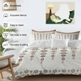 thumbnail image 3 of Vintage Southwest Duvet Cover Set Queen Size, Brown Boho Geometric Tribal Style 4 Piece Soft Microfiber Bedding Set with 1 Duvet Cover, 1 Flat Sheet, 2 Pillowcases, 3 of 9