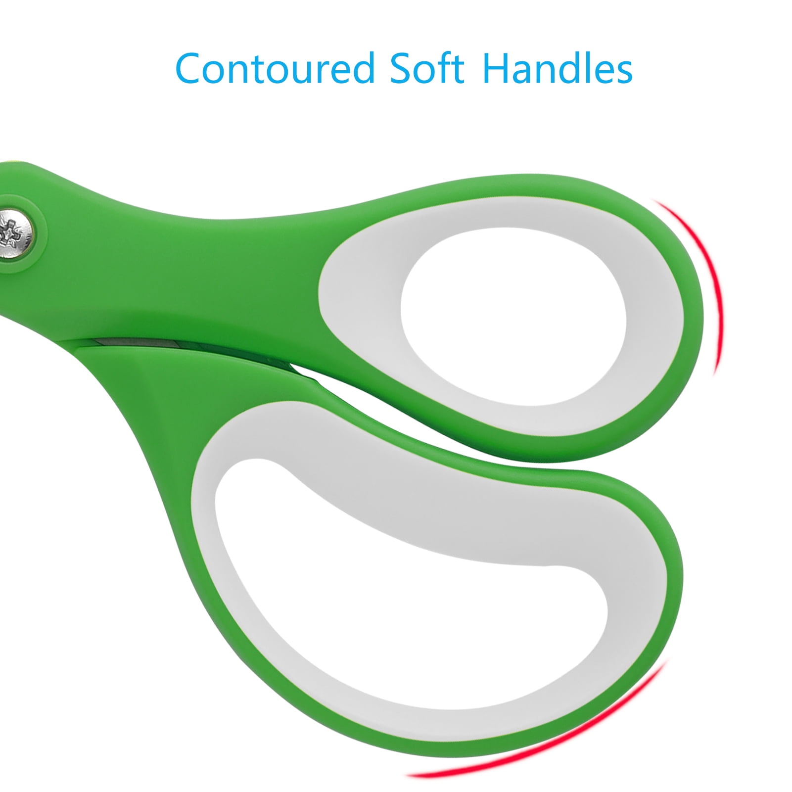 LIVINGO 24 Pack Office Scissors, Multipurpose 8” Sharp Shears Bulk for Adult Home Purple Green Gray