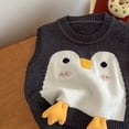thumbnail image 5 of lnmuld Sweaters for Teens Winter Girls Knitted Vest Top Cute Penguin Print Round Neck Soft Warm Cardigan Sweater for and Kids Fashion Outerwear Size:6-7 Years, 5 of 7