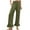 Army Green, variant on Diufon Wide Leg Linen Pants for Women High Waisted Ruffle Hem Palazzo Pants Summer Boho Loose Flowy Trousers