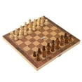 thumbnail image 1 of Wooden Chess Set with Magnetic Chess Set, Portable Travel Chess for Family Board Games, Hand Carved Wood, 1 of 6