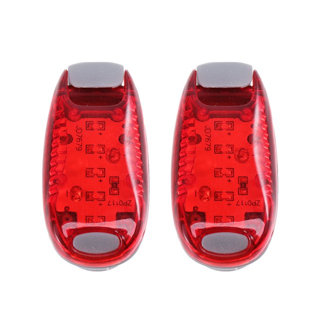 EeaseMX 2 luces de seguridad LED multifuncionales con clip, estroboscópicas, para correr de noche, andar en bicicleta y caminar (rojas)