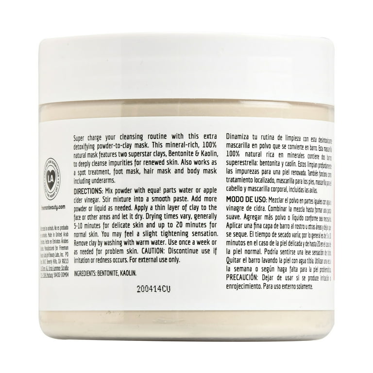 Freeman Bentonite and Kaolin Powder to Clay Facial Mask, Face and