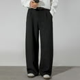 thumbnail image 6 of FINALGANG Mens Solid Color Textured Wide Leg Pants High Waisted Pleated Loose Fit Casual Trousers For Business Casual Daily Wear Fashionable Bottoms, 6 of 9