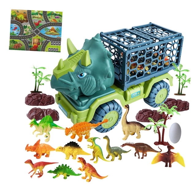 Transportador de Camiones de juguete Salvador coche de dinosaurio extraíble para niñas Estilo F