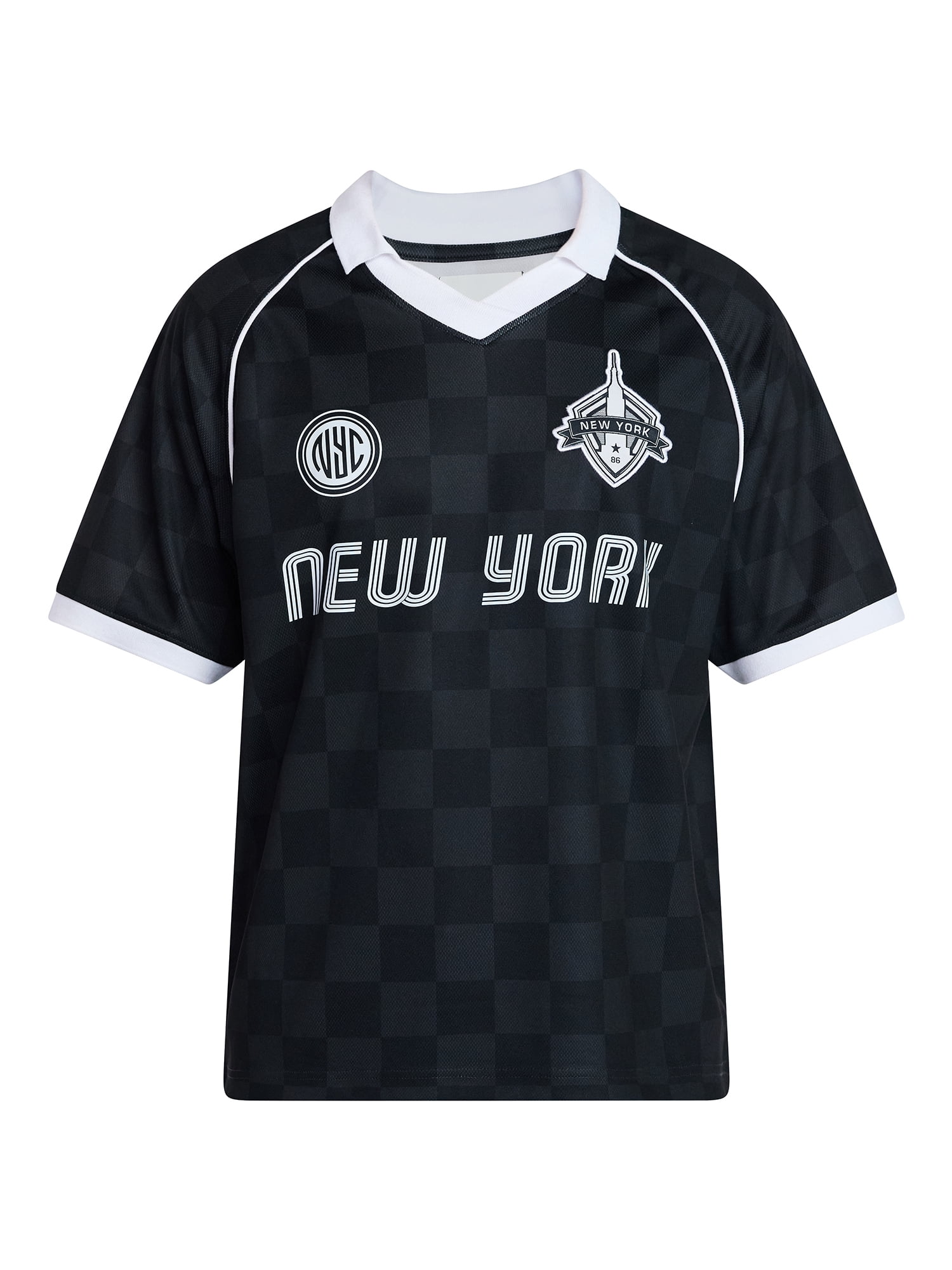 No Boundaries Soccer Jersey Mesh Tee with Short Sleeves, Men's XS-4XLT