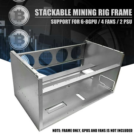 Grtsunsea Aluminum Stackable Open Air Mining Rig Frame Case For 6 8 GPU ETH ETC ZEC Bitcoin