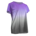 thumbnail image 4 of Ketyyh-chn99 T-Shirt Oversize pour Femmes, Blouse Ample d'Été à Manches Courtes, Tunique Décontractée, Col Rond Confortable, Violet, S, 4 of 5