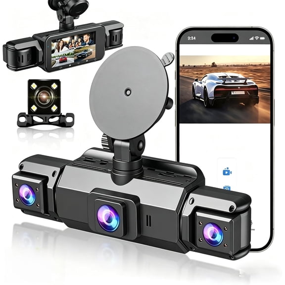 Dash Cam Front and Rear, Wireless Car Dash Camera with 5g WiFi, Free 32gb Card Included, Car Accessories