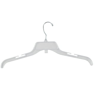 SSWBasics 14 inch Clear Plastic Skirt and Pants Hangers - Pack of 20
