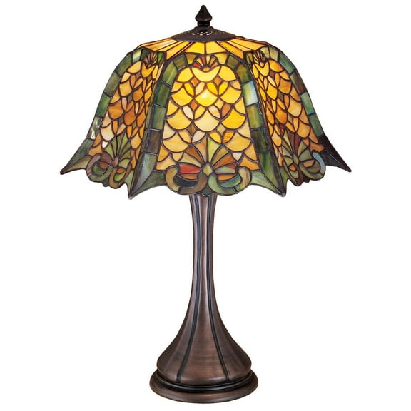 Meyda Tiffany 19876 Tiffany 1 Light Up Lighting Table Lamp From The Duffner And Kimberly