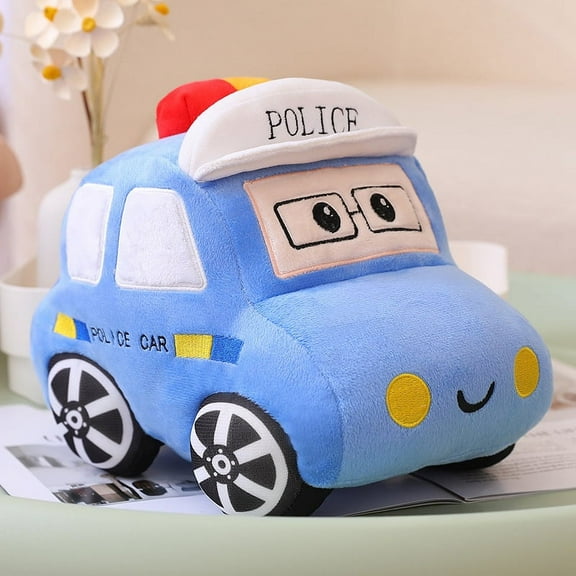 3D Police Throw Pillow - Hugging Police Plush Stuffed Animal Toy for Lovers on Valentine's Day, Christmas, or Birthday，Police Car Blue