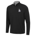 thumbnail image 2 of Men's Antigua  Black Los Angeles Dodgers Content Quarter-Zip Top, 2 of 3