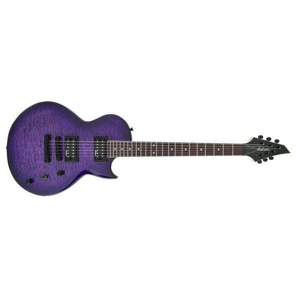 Jackson JS Series Monarkh SC JS22 Quilt Maple Guitar, Amaranth Fingerboard, Transparent Purple Burst