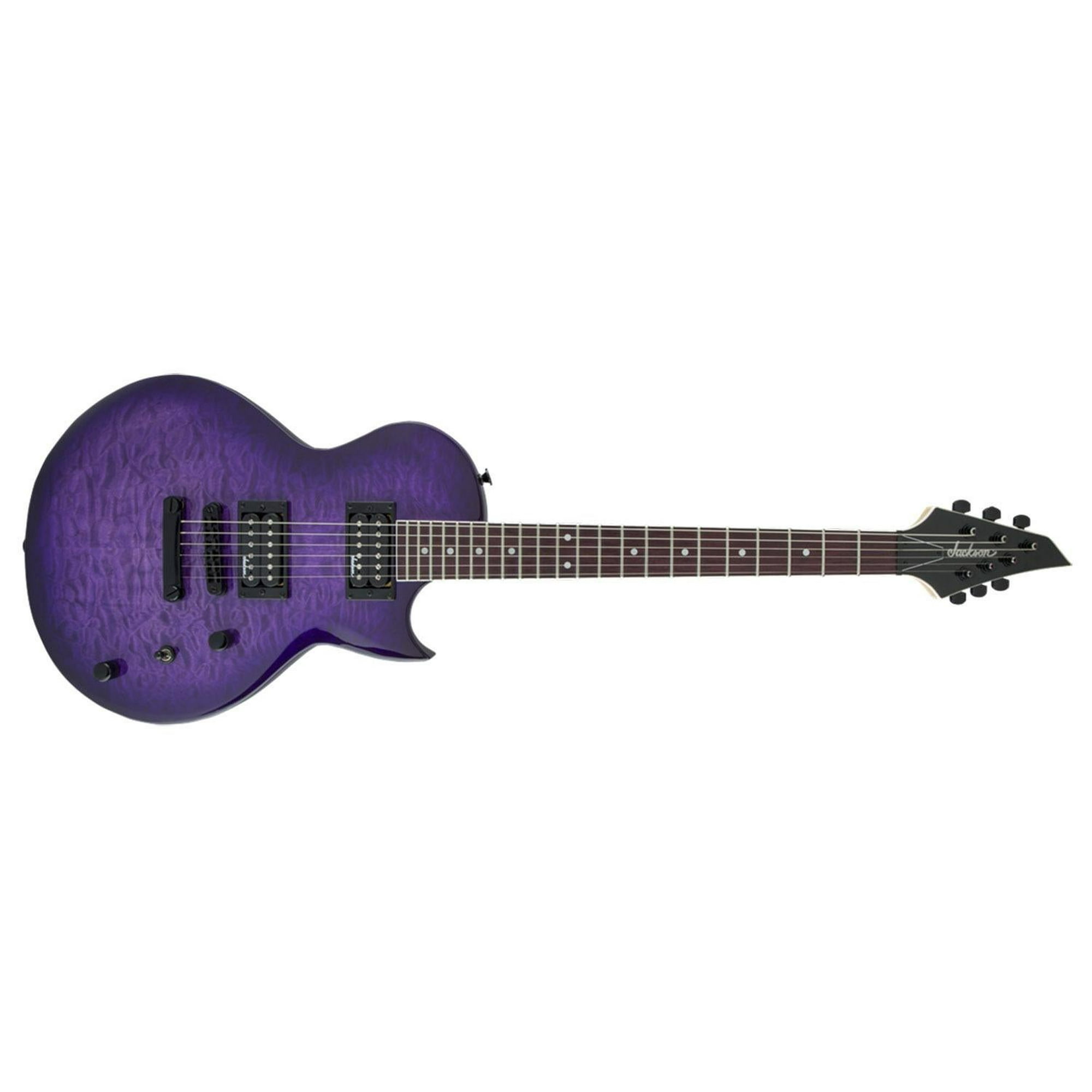 Jackson JS Series Monarkh SC JS22 Quilt Maple Guitar, Amaranth Fingerboard, Transparent Purple Burst