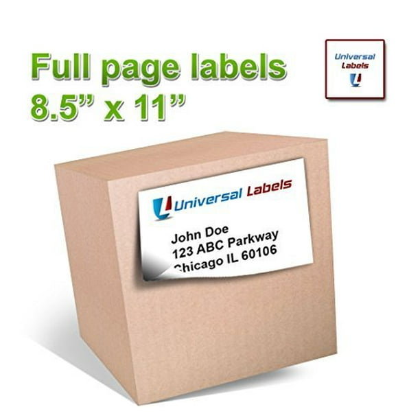 100 Full Page Shipping Labels Heavyweight Label For All Laser Inkjet Printers 8 5 X 11 Inch Label Vertically Slitted On Back For Simple Peeling Matte White 100 Sheets Walmart Com Walmart Com