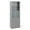 Gray, variant on Gymax Bathroom Tall Storage Cabinet Linen Tower w/ Glass Door & Adjustable Shelf Grey