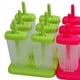 thumbnail image 2 of Moldes reutilizables de 6 celdas para hacer helados congelados, con base (verde), 2 of 2