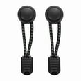thumbnail image 1 of Uxcell 2 Count Elastic Shoe Laces, No Tie Shoelaces Black with Reflective Dot, 1 of 6