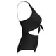 thumbnail image 5 of Traje de Baño de Bikini de Mujer sin Mangas de Gran Tamaño Sólido, Cuello Rocío Vientre V-Cuello Traje de Baño con Almohadillas, 5 of 7