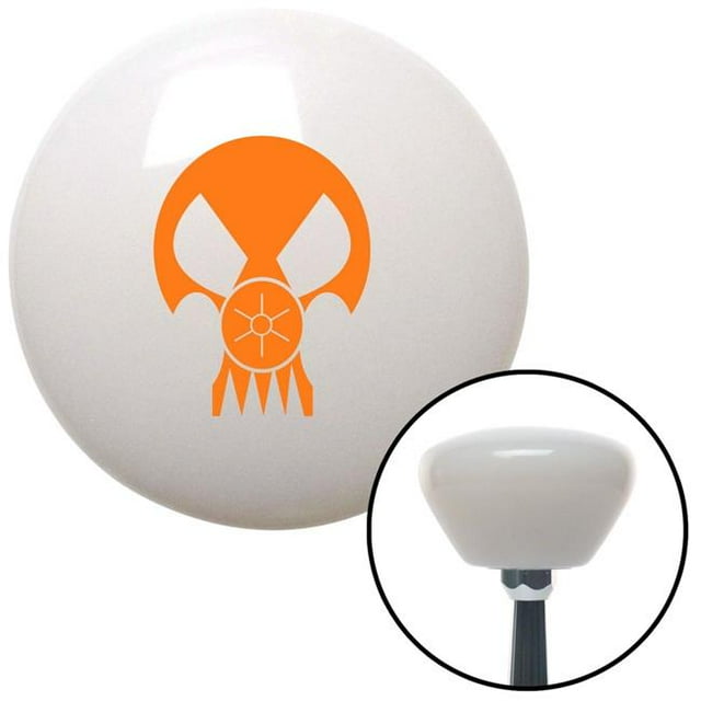Orange Skull Gas Mask White Retro Shift Knob with M16 x 1.5 Insert Shifter Auto