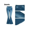 thumbnail image 2 of Gvmfive Women Mid Rise Fitted Denim Pants Flare Bell Bottom Jeans, 2 of 6