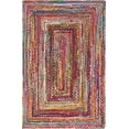 thumbnail image 1 of Unique Loom Tressé Chindi Collection Casual Moderne Tapis Multi Zone (5' 0 x 8' 0), 1 of 1