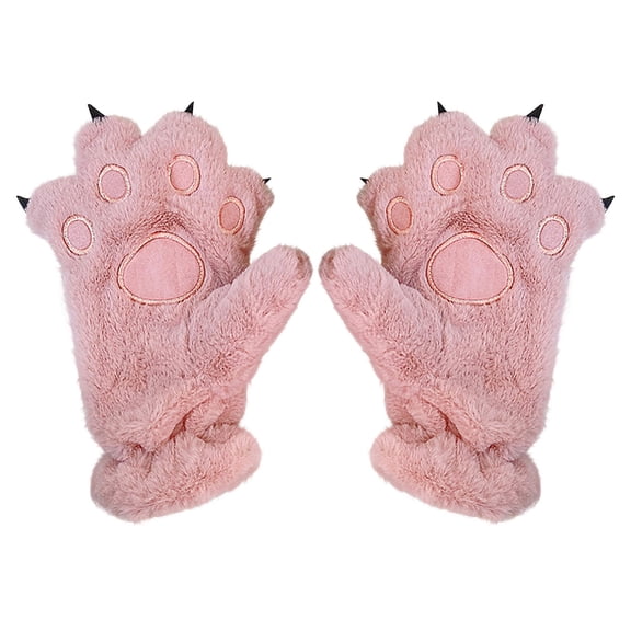 Cute Animal Paw Full Finger Gloves Claw Design for Cold Weather Warmth Protection High Quality Material for Ultimate Warmth and Durability Perfect Gift for Any Occasion,Pink